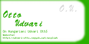 otto udvari business card